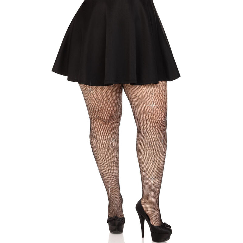 Leg Avenue Colby – netpanty met strassteentjes, plus size